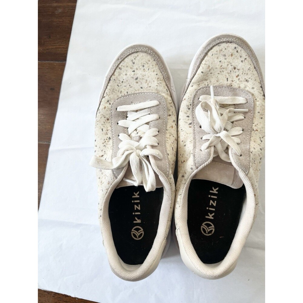 Kizik Prague Terrazzo Sneakers Beige Speckled Canvas Hands Free W 8.5 Men’s 7 - Picture 3 of 7